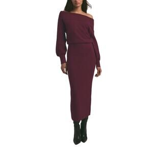 Favorite Daughter “Irene” Sweater Dress, Burgundy